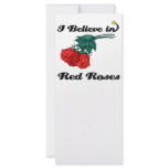 i believe in red roses custom rack card