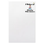 i believe in running with scissors boy custom stationery