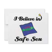 i believe in safe sex personalized announcement
