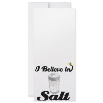 i believe in salt personalized rack card