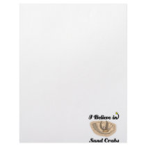 i believe in sand crabs personalized letterhead