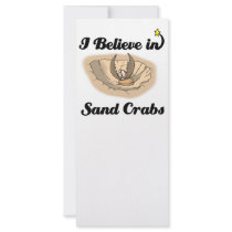 i believe in sand crabs custom rack cards