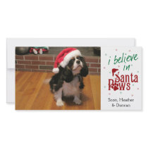 I Believe in Santa Paws photo cards by EverAfter I Believe in Santa Paws photo cards