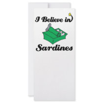 i believe in sardines rack card design