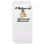 i believe in school lunch customized rack card