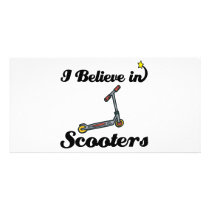 i believe in scooters customized photo card