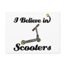 i believe in scooters postcard