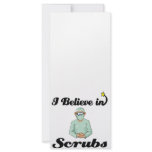 i believe in scrubs personalized rack card