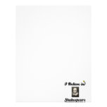 i believe in shakespeare personalized letterhead