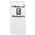 i believe in shakespeare full color rack card
