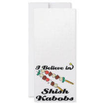 i believe in shish kabobs custom rack cards