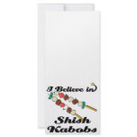 i believe in shish kabobs custom rack cards