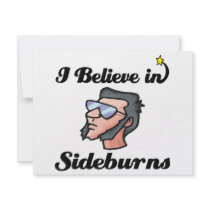 i believe in sideburns personalized announcement