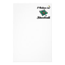 i believe in skeeball customized stationery