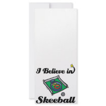 i believe in skeeball personalized rack card