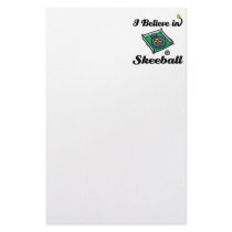 i believe in skeeball customized stationery