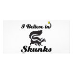 i believe in skunks personalized photo card