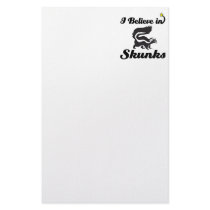 i believe in skunks stationery design