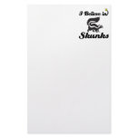 i believe in skunks stationery design