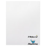 i believe in skydiving personalized letterhead