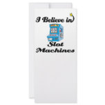 i believe in slot machines full color rack card