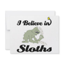 i believe in sloths personalized invite