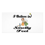 i believe in smelly feet customized photo card