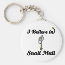 i believe in snail mail keychains