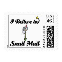 i believe in snail mail postage stamps