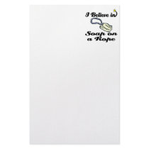 i believe in soap on a rope stationery paper
