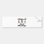i believe in sock monkeys bumper sticker