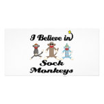 i believe in sock monkeys picture card