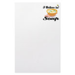 i believe in soup personalized stationery