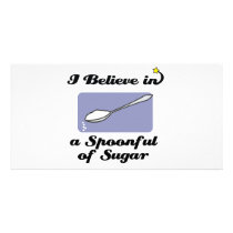 i believe in spoonful of sugar personalized photo card