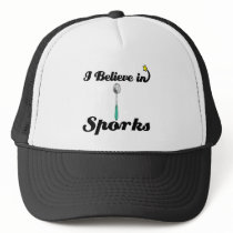 i believe in sporks mesh hats