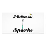 i believe in sporks custom photo card
