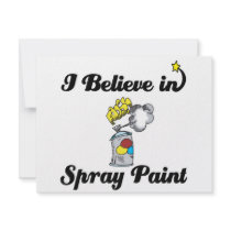 i believe in spray paint personalized invite