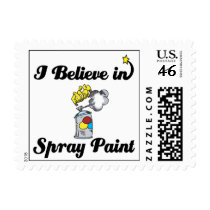 i believe in spray paint postage stamp