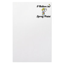 i believe in spray paint customized stationery