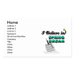 i believe in spring break business card template