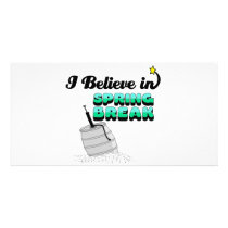 i believe in spring break photo card template