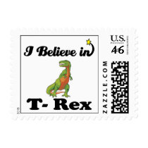 i believe in t-rex postage stamps