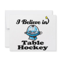 i believe in table hockey personalized invitations