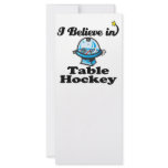 i believe in table hockey full color rack card