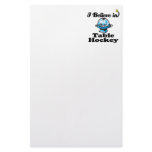 i believe in table hockey stationery design