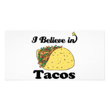 i believe in tacos photo cards