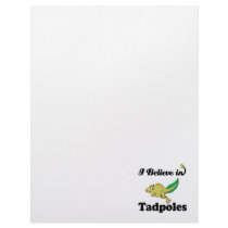 i believe in tadpoles letterhead design