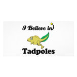 i believe in tadpoles customized photo card