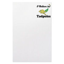 i believe in tadpoles custom stationery