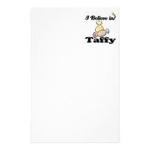 i believe in taffy stationery paper
